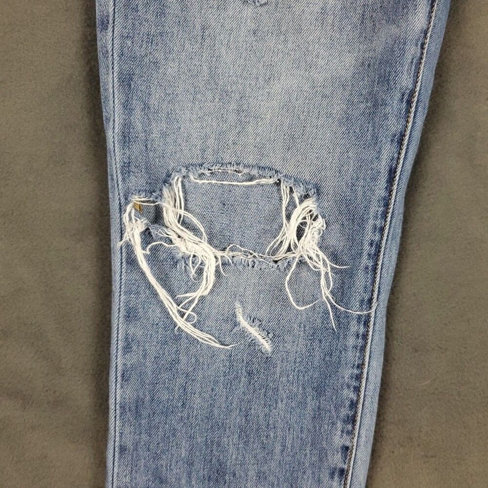 Risen Jeans Womens Small 26x25 Distressed Skinny Mid Rise Denim Los Angeles - Picture 12 of 16